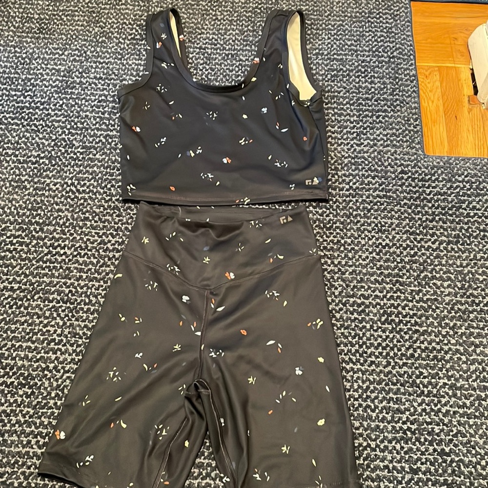 Womens biker shorts set